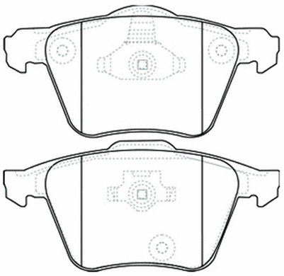Brake Pad Set, disc brake (AKD-0357)