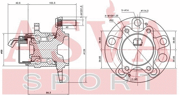 Wheel Hub (KAWH-CERMR)