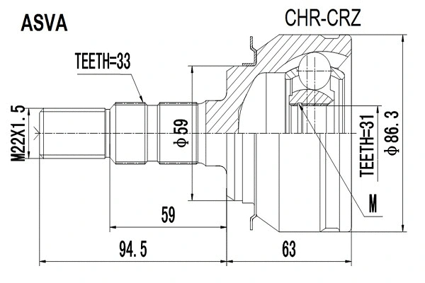 Joint Kit, drive shaft (CHR-CRZ)