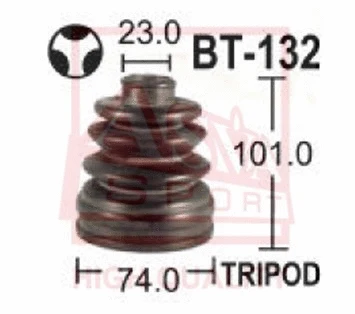 Bellow, drive shaft (ASBT-132)