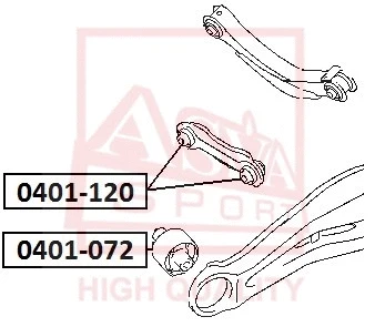 Mounting, control/trailing arm (0401-120)
