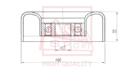 Tensioner Pulley, V-belt (FDBP-004)