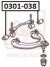 Mounting, control/trailing arm (0301-038)