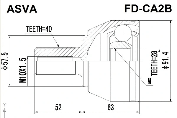 Joint Kit, drive shaft (FD-CA2B)