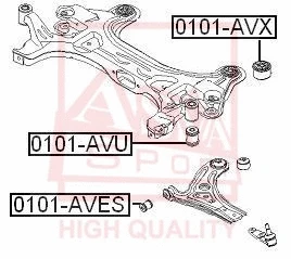 Mounting, control/trailing arm (1101-AVU)