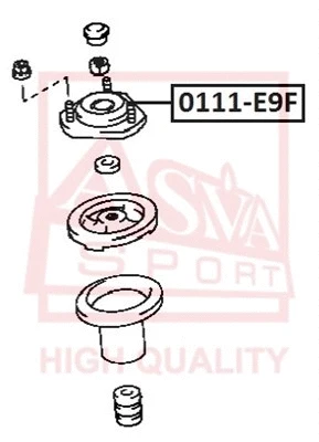 Mounting, shock absorber (0111-E9F)