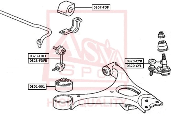 Link/Coupling Rod, stabiliser bar (0323-FDFL)