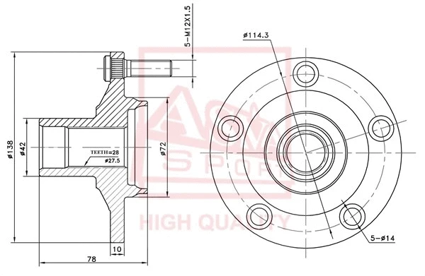 Wheel Hub (MZWH-5F)