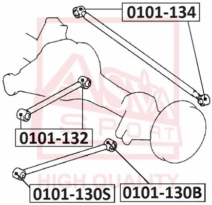 Mounting, control/trailing arm (0101-130B)