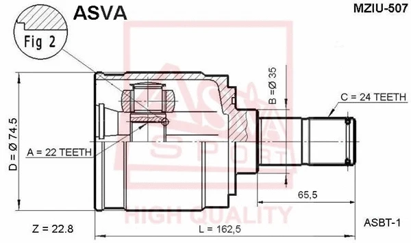 Joint Kit, drive shaft (MZIU-507)