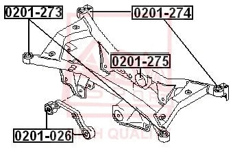 Mounting, control/trailing arm (0201-026)