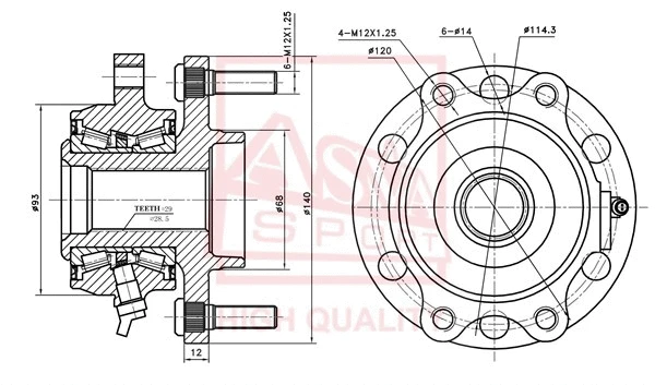 Wheel Hub (NSWH-R51F)