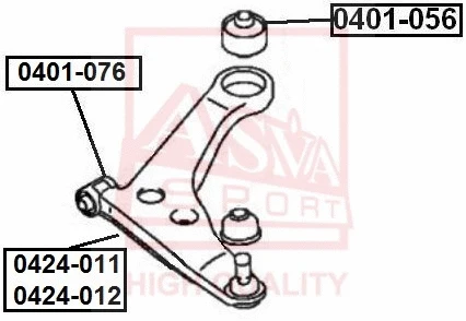 Mounting, control/trailing arm (0401-076)