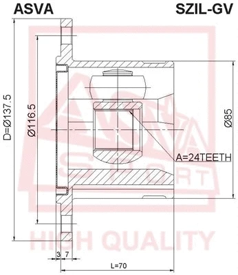 Joint Kit, drive shaft (SZIL-GV)