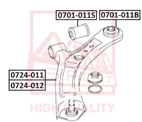 Control/Trailing Arm, wheel suspension (0724-011)