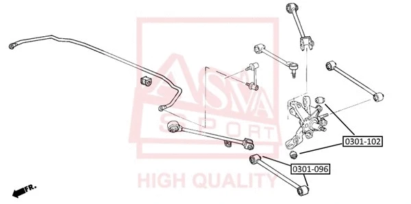 Mounting, control/trailing arm (0301-096)