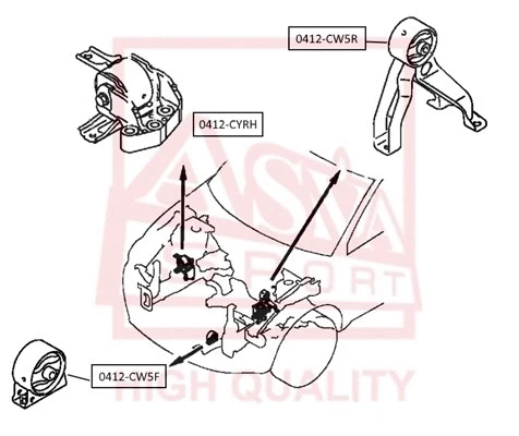 Mounting, engine (0412-CW5F)
