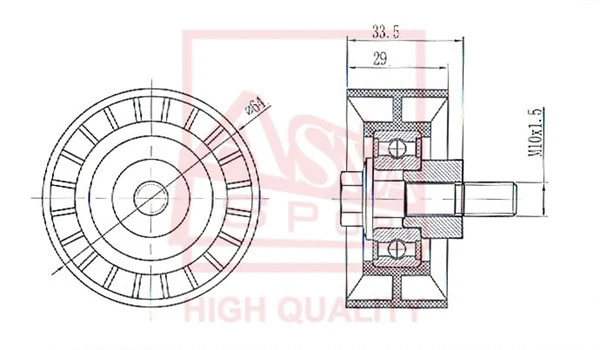 Tensioner Pulley, V-belt (CHRBP-007)