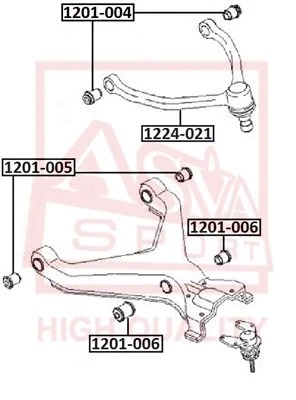 Mounting, control/trailing arm (1201-004)
