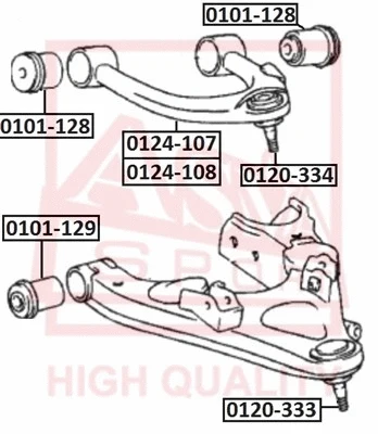 Mounting, control/trailing arm (0101-128)