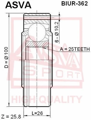 Joint Kit, drive shaft (BIUR-362)