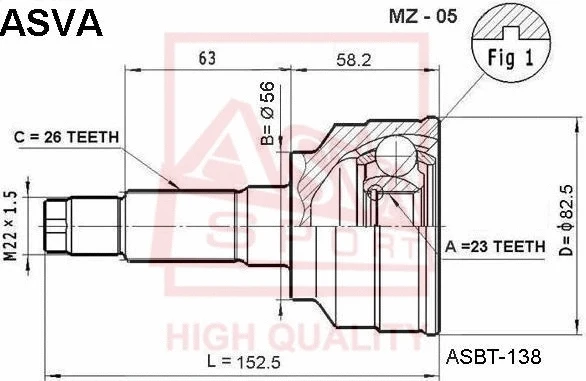 Joint Kit, drive shaft (MZ-05)