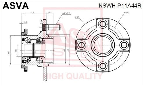 Wheel Hub (NSWH-P11A44R)