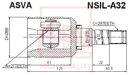 Joint Kit, drive shaft (NSIL-A32)