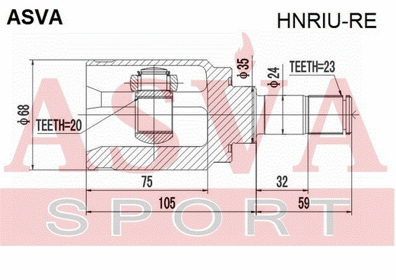 Joint Kit, drive shaft (HNRIU-RE)