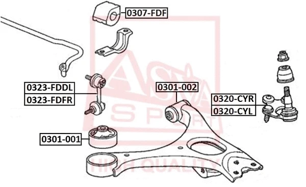 Link/Coupling Rod, stabiliser bar (0323-FDFR)