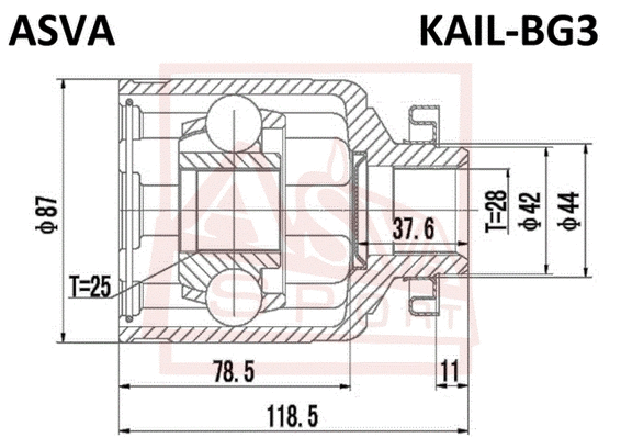 Joint Kit, drive shaft (KAIL-BG3)
