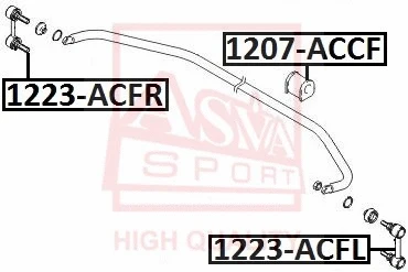 Link/Coupling Rod, stabiliser bar (1223-ACFR)