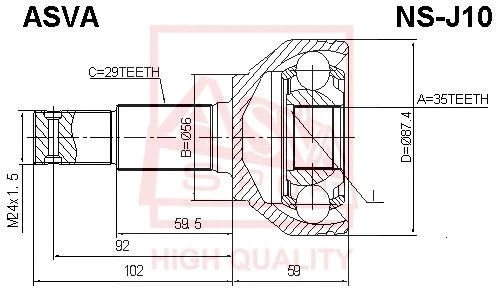 Joint Kit, drive shaft (NS-J10)