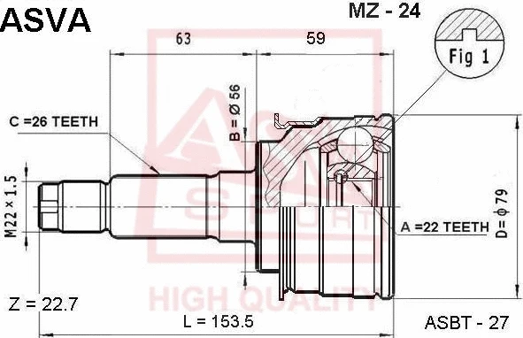 Joint Kit, drive shaft (MZ-24)