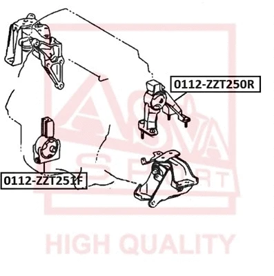 Mounting, engine (0112-ZZT251F)