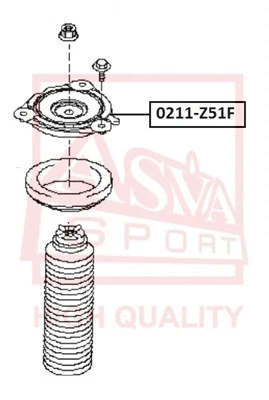 Mounting, shock absorber (0211-Z51F)