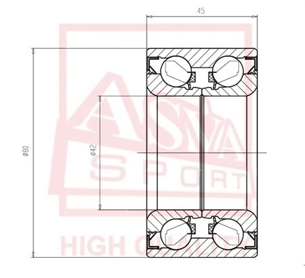 Wheel Bearing (DAC42800045)