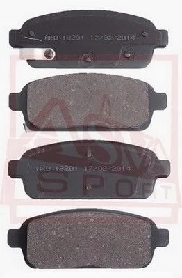 Brake Pad Set, disc brake (AKD-18201)
