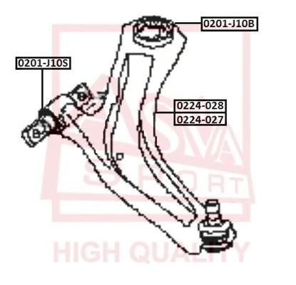 Mounting, control/trailing arm (0201-J10B)