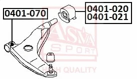 Mounting, control/trailing arm (0401-020)