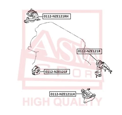 Mounting, engine (0112-NZE121F)
