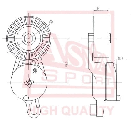 Belt Tensioner, V-ribbed belt (TYBT-003)