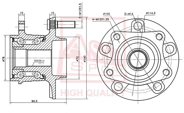 Wheel Hub (MZWH-CX7R)