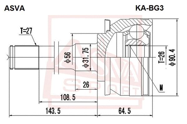 Joint Kit, drive shaft (KA-BG3)