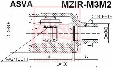 Joint Kit, drive shaft (MZIR-M3M2)