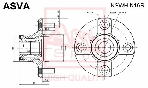 Wheel Hub (NSWH-N16R)