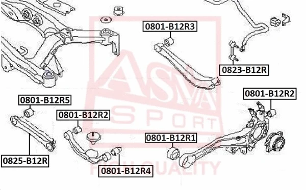 Link/Coupling Rod, stabiliser bar (0823-B12R)