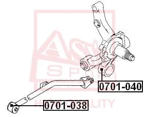 Mounting, control/trailing arm (0701-038)