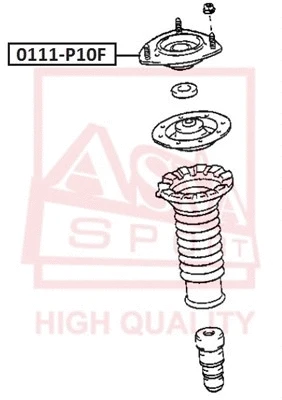 Mounting, shock absorber (0111-P10F)