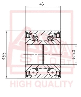 Wheel Bearing (DAC25550043)